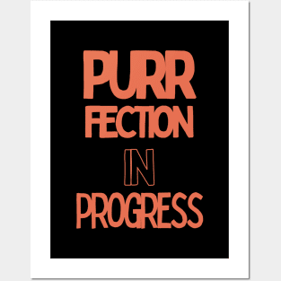 purrfection in progress Posters and Art